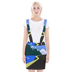 Air Pollution Retro Vintage Braces Suspender Skirt by Wegoenart