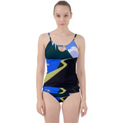Air Pollution Retro Vintage Cut Out Top Tankini Set by Wegoenart