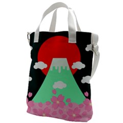 Mount Fuji Japan Landscape Volcano Canvas Messenger Bag by Wegoenart
