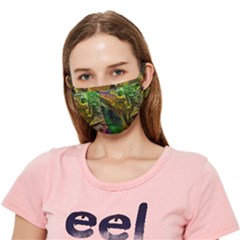 Chameleon Reptile Lizard Animal Crease Cloth Face Mask (adult) by Wegoenart