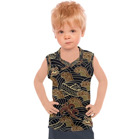 Oriental Traditional Seamless Pattern Kids  Sport Tank Top by Wegoenart