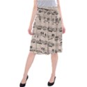 Art Vintage Music Paper Background Design Midi Beach Skirt View1