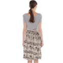 Art Vintage Music Paper Background Design Midi Beach Skirt View2
