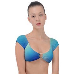 Color-bubbly Cap Sleeve Ring Bikini Top by nateshop