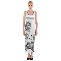 Im Fourth Dimension Black White 28 Fitted Maxi Dress by imanmulyana