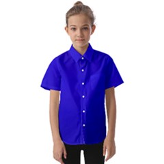 Blue Kids  Short Sleeve Shirt by nateshop