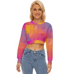 Illustration Geometric Pattern Design Graphic Lightweight Long Sleeve Sweatshirt by Wegoenart