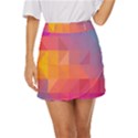 Illustration Geometric Pattern Design Graphic Mini Front Wrap Skirt View1