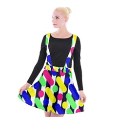 Illustration Geometric Form Circle Line Pattern Suspender Skater Skirt by Wegoenart