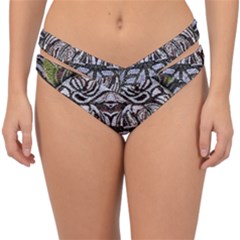 Liberty Inspired Embroidery Iv Double Strap Halter Bikini Bottom by kaleidomarblingart