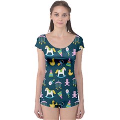 Cute Babies Toys Seamless Pattern Boyleg Leotard  by Vaneshart