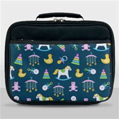 Cute Babies Toys Seamless Pattern Lunch Bag by Vaneshart