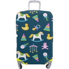 Cute Babies Toys Seamless Pattern Luggage Cover (large) by Vaneshart