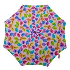 Pattern Illustration Background Abstract Leaves To Dye Hook Handle Umbrellas (small) by Wegoenart