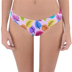 Pattern Illustration Background Abstract Leaves To Dye Reversible Hipster Bikini Bottoms by Wegoenart