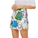 Abstract Pattern Mini Front Wrap Skirt View2