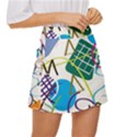 Abstract Pattern Mini Front Wrap Skirt View3