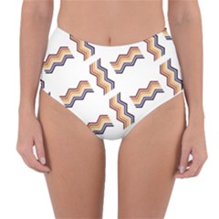 Illustration Abstract-art Diagonal Stripe Stripes Reversible High-waist Bikini Bottoms by Wegoenart