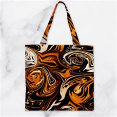 Illustration Abstract Pattern Modern Art Design Fantasy Surreal Zipper Grocery Tote Bag by Wegoenart