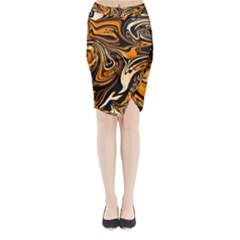 Illustration Abstract Pattern Modern Art Design Fantasy Surreal Midi Wrap Pencil Skirt by Wegoenart