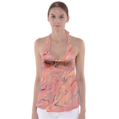Illustration Background Light Abstract Texture Babydoll Tankini Top by Wegoenart
