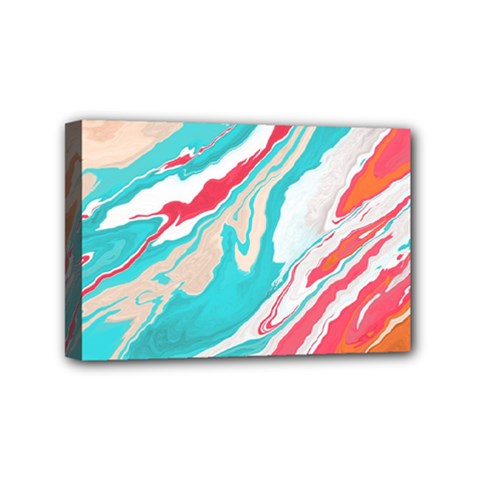 Stone Marble Texturw Pattern Mini Canvas 6  X 4  (stretched) by Wegoenart