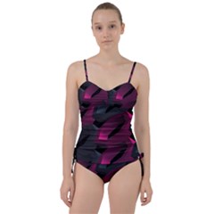 Illustration Hexagon Geometric Art Design Sweetheart Tankini Set by Wegoenart
