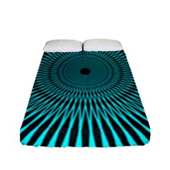 Illusion Geometric Background Fitted Sheet (full/ Double Size) by Wegoenart