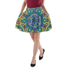 Illustration Art Pattern Design Wallpaper A-line Pocket Skirt by Wegoenart