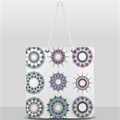 Illustration Pattern Geometric Art Dividers Digital Art Full Print Rope Handle Tote (large) by Wegoenart