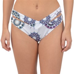 Illustration Pattern Geometric Art Dividers Digital Art Double Strap Halter Bikini Bottom by Wegoenart