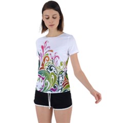 Im Fourth Dimension Colour 31 Back Circle Cutout Sports Tee by imanmulyana