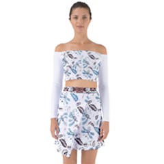 Im Fourth Dimension Colour 35 Off Shoulder Top With Skirt Set by imanmulyana