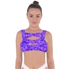 Illustration Purple Triangle Purple Background Bandaged Up Bikini Top by Wegoenart