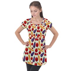 Illustrations Illustration Pattern Texture Puff Sleeve Tunic Top by Wegoenart