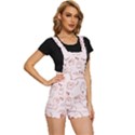 Pig Cartoon Background Pattern Short Overalls View3