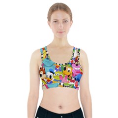 Illustration Cartoon Character Animal Cute Sports Bra With Pocket by Sudhe