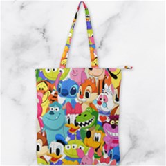 Illustration Cartoon Character Animal Cute Double Zip Up Tote Bag by Sudhe