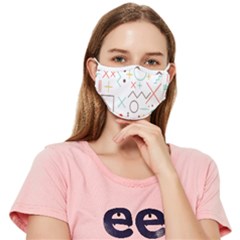 Mathematics Geometry Geometric Shape Euclidean Pattern Fitted Cloth Face Mask (adult) by Sapixe