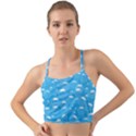 Pattern Blue Bubble Pattern Background Mini Tank Bikini Top View1