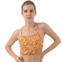 Illustration Orange Background Rectangles Pattern Mini Tank Bikini Top by Amaryn4rt