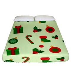 Illustration Festive Background Holiday Background Fitted Sheet (queen Size) by Amaryn4rt