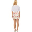 Illustration Abstract Line Pattern Dot Lines Decorative Mini Front Wrap Skirt View4