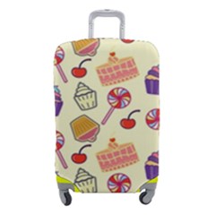 Food Illustration Cupcake Pattern Lollipop Luggage Cover (small) by Amaryn4rt
