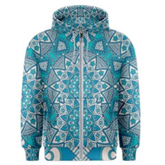Mandala Blue Men s Zipper Hoodie by zappwaits