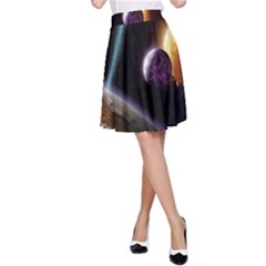 Planets In Space A-line Skirt by Sapixe