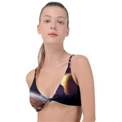 Planets In Space Knot Up Bikini Top by Sapixe