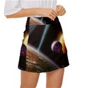 Planets In Space Mini Front Wrap Skirt View3