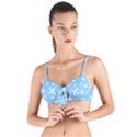 Plane Sky Background Pattern Tie Up Cut Bikini Top View1