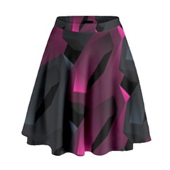 Hexagon Geometric Art Design High Waist Skirt by danenraven